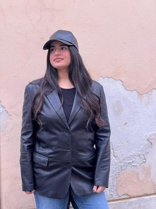 BLAZER IN VERA PELLE