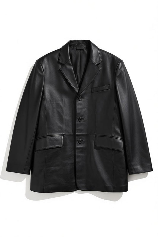 BLAZER IN VERA PELLE