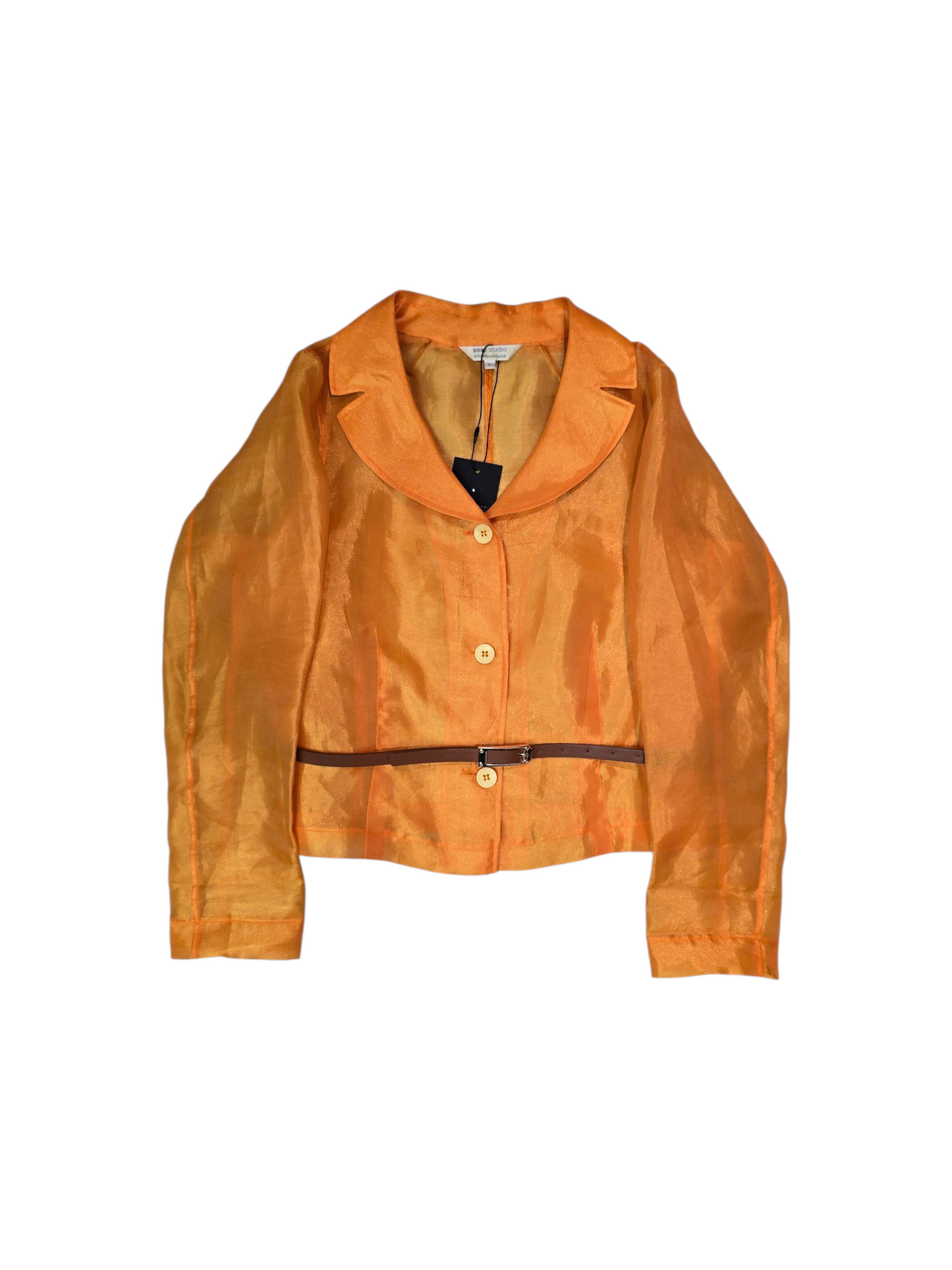 CAMICIA TRASPARENTE CON CINTURINO
