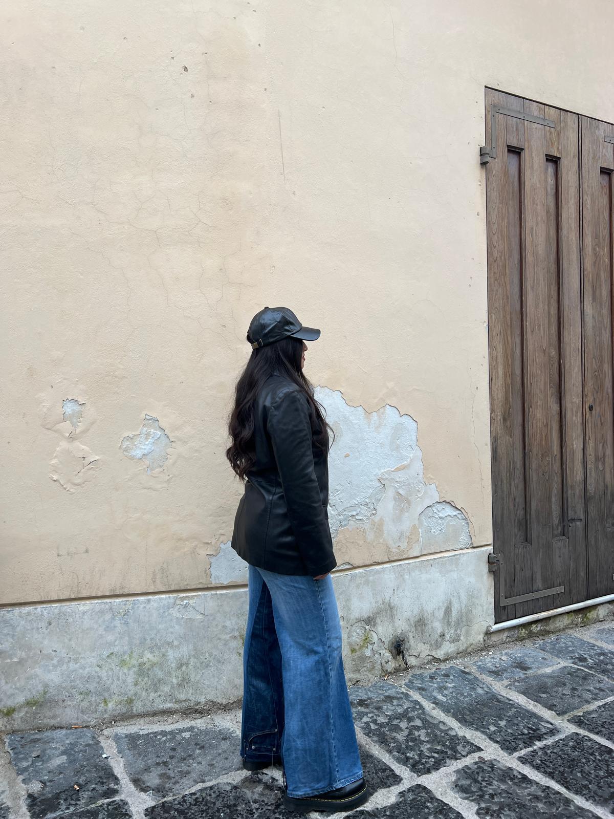 BLAZER IN VERA PELLE