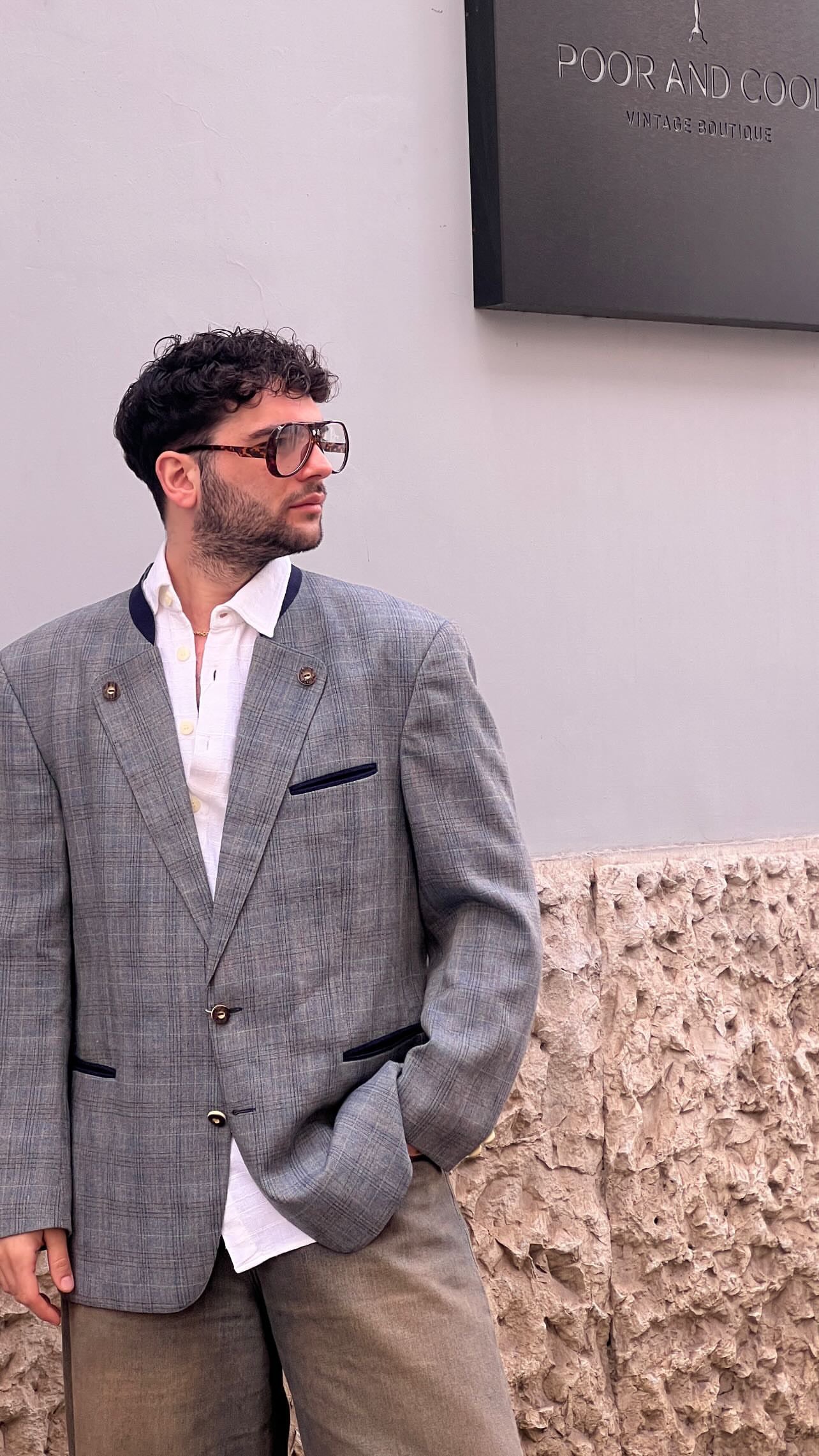 BLAZER QUADRI COLLO COREANA