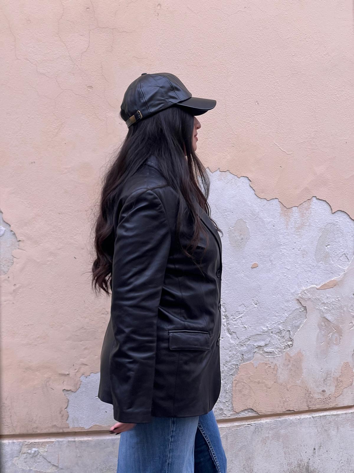 BLAZER IN VERA PELLE