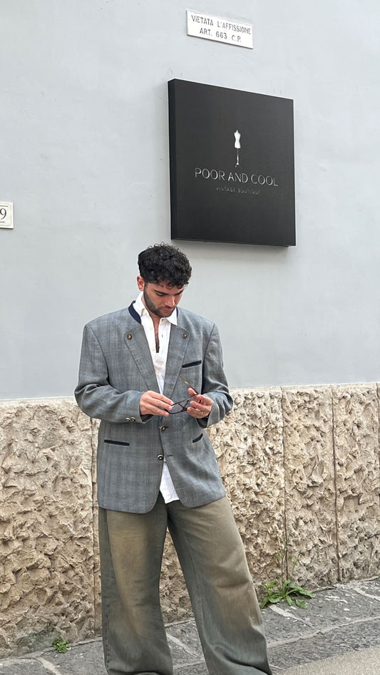 BLAZER QUADRI COLLO COREANA