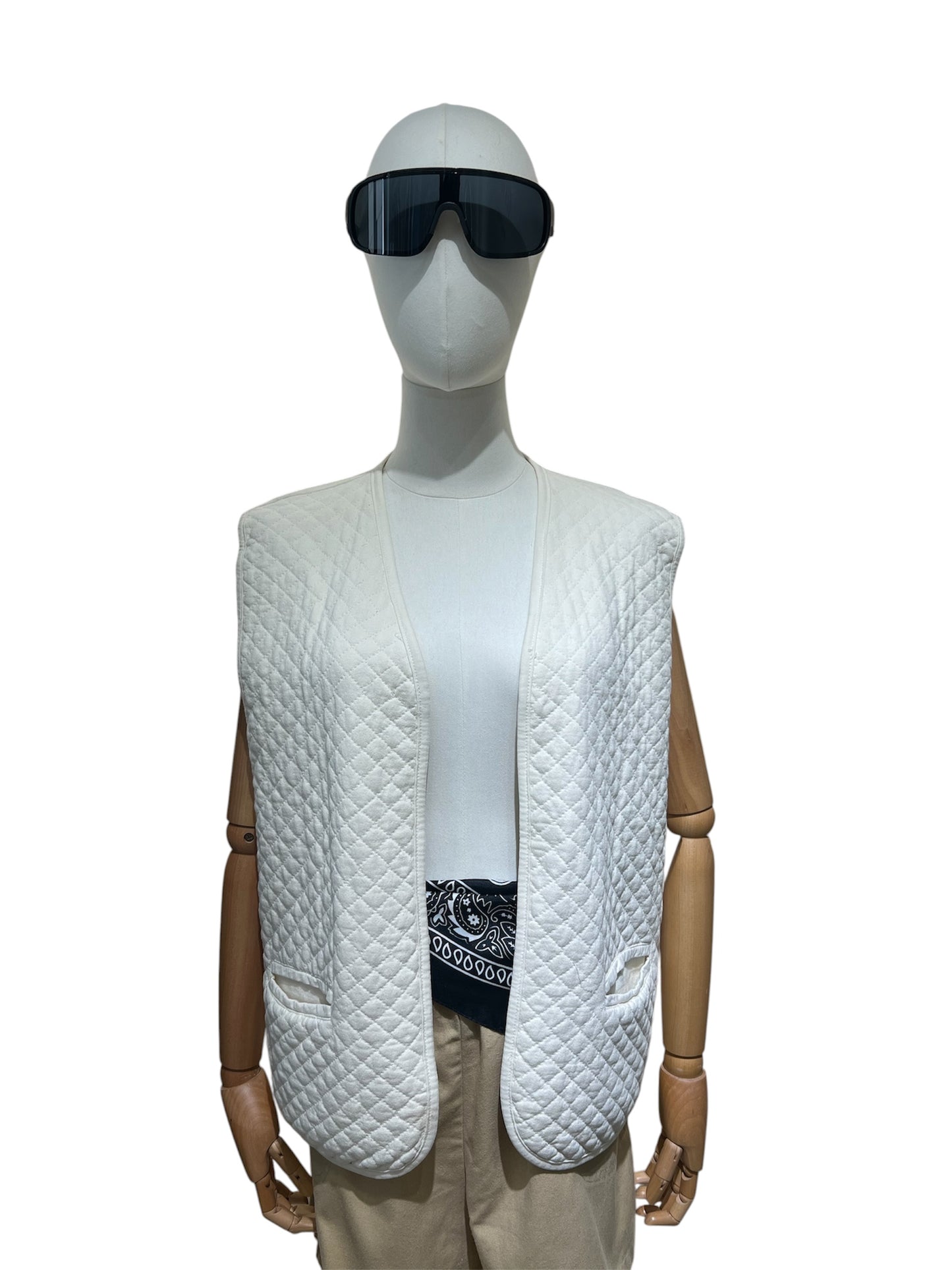 GILET TRAPUNTATO IN COTONE