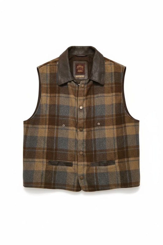 GILET COLLO IN VERA PELLE