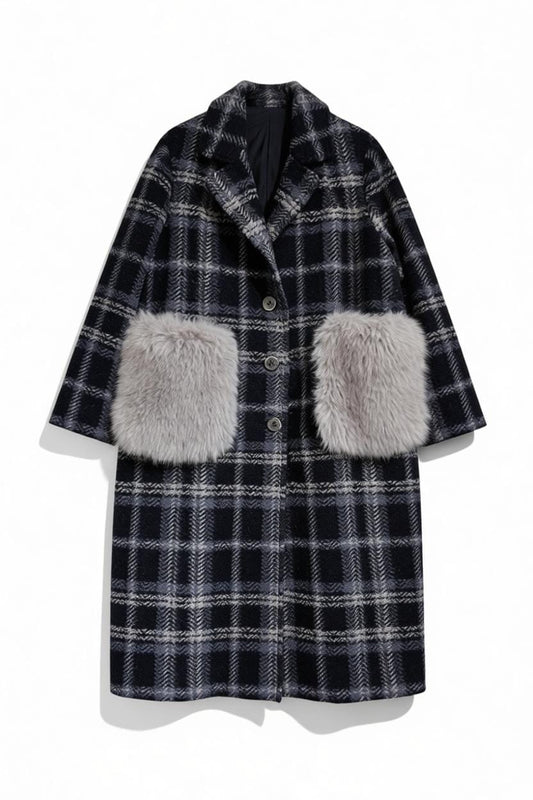 CAPPOTTO TASCHE PELLICCIA