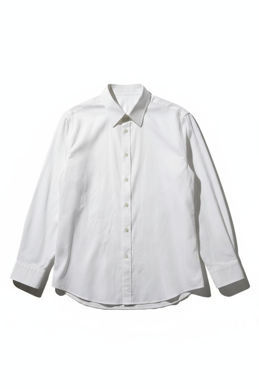 CAMICIA BIANCA RIGA TONO SU TONO